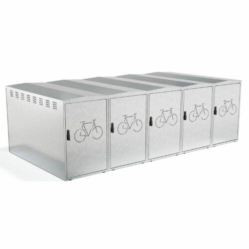 Fietskluis Basic 18 Protect fietsbox Basic verzinkt voor 5 fietsen – afsluitbare fietsboxen buiten
